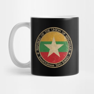 Vintage Republic of the Union of Myanmar Asia Asian Flag Mug